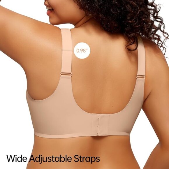 LetsJoli Wireless Bras for Women 2-pack white and nude, size L - Picture 3 of 5